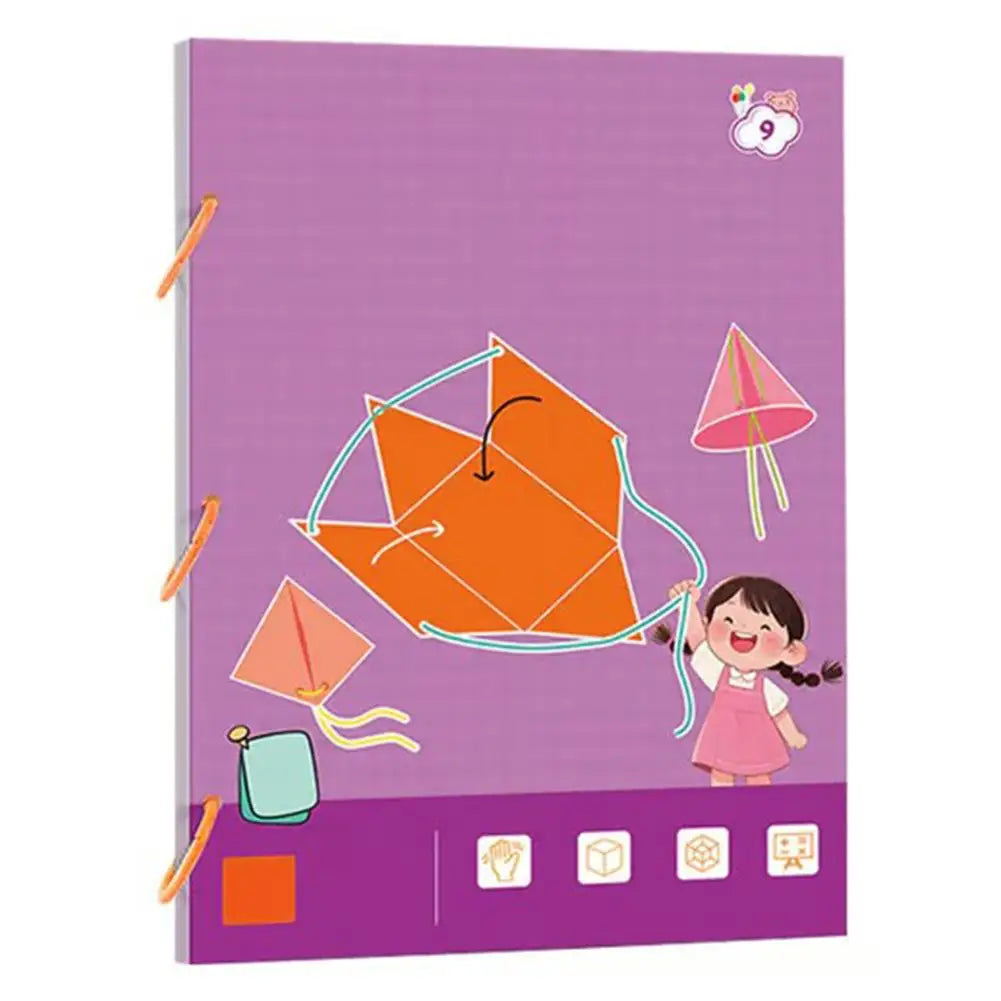 3D Geometry Quiet Book For Kids Montessori Educational Tracing Workbook Spatial Thinking Training DIY Math Learning Book