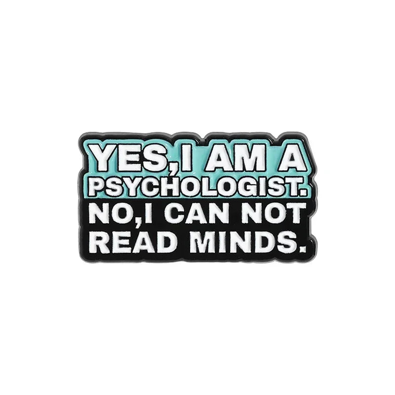 Psychology Collection Badges Enamel Pins Custom Mental Health Psychologist In Training Butterfly Brooch Lapel Badge Jewelry Gift