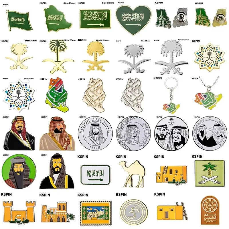 Saudi Arabia Flag Badge Flag Laple Pin Badges Flag Brooch