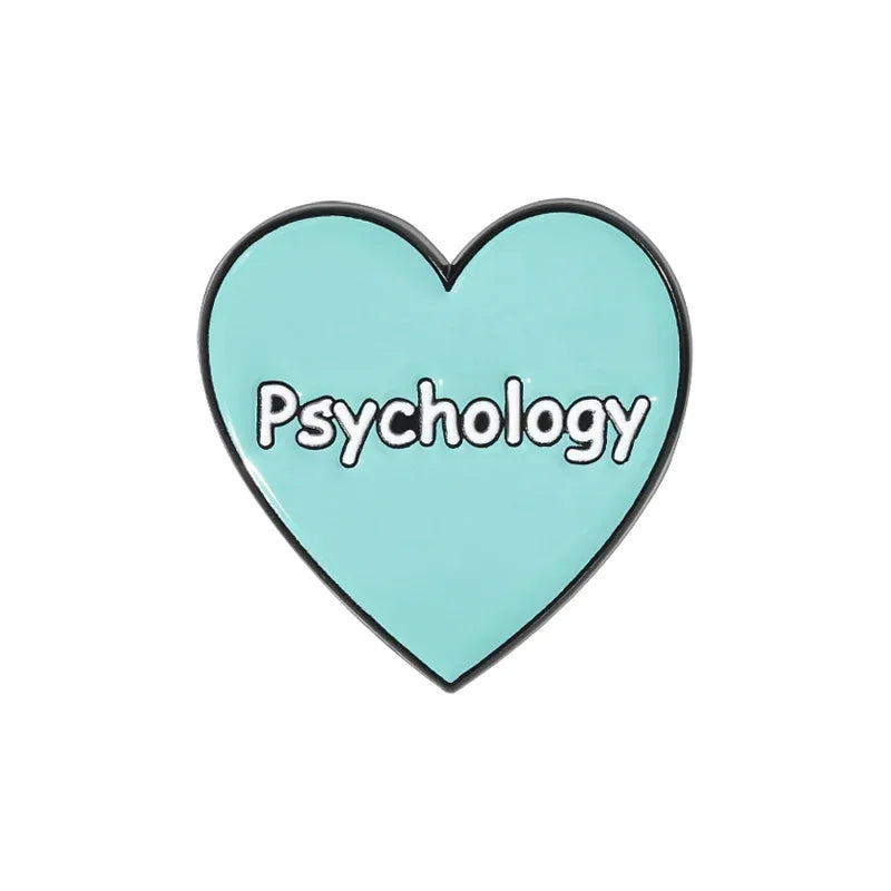 Psychology Collection Badges Enamel Pins Custom Mental Health Psychologist In Training Butterfly Brooch Lapel Badge Jewelry Gift