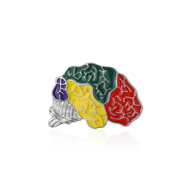 Harong Exquisite Brain Enamel Pins Brooch Medical Anatomy Cute Lapel Lanyard Bag Coat Badge Accessories Gift for Doctor Student