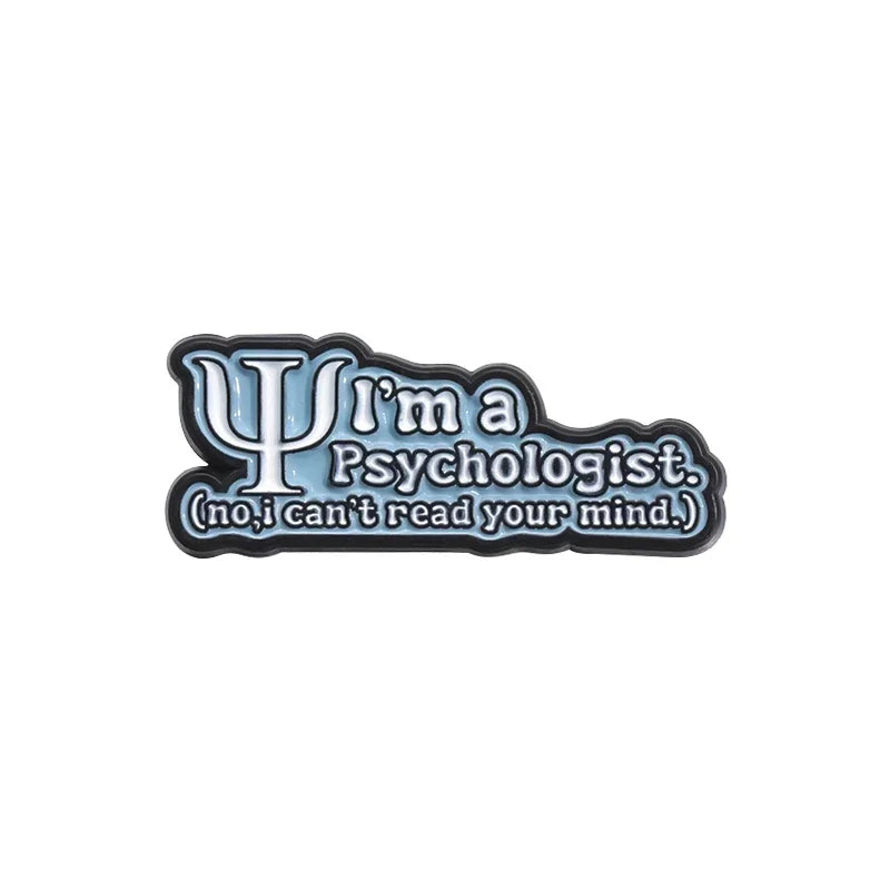 Psychology Collection Badges Enamel Pins Custom Mental Health Psychologist In Training Butterfly Brooch Lapel Badge Jewelry Gift