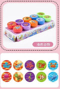 10pcs Assorted Stamps for Self-ink Stamps Toy Stamps Smiley Face Seal Scrapbooking DIY Painting Photo Album Decoration