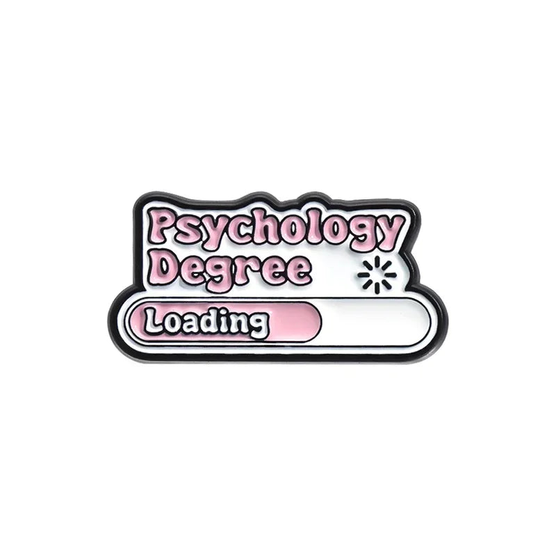 Psychology Collection Badges Enamel Pins Custom Mental Health Psychologist In Training Butterfly Brooch Lapel Badge Jewelry Gift