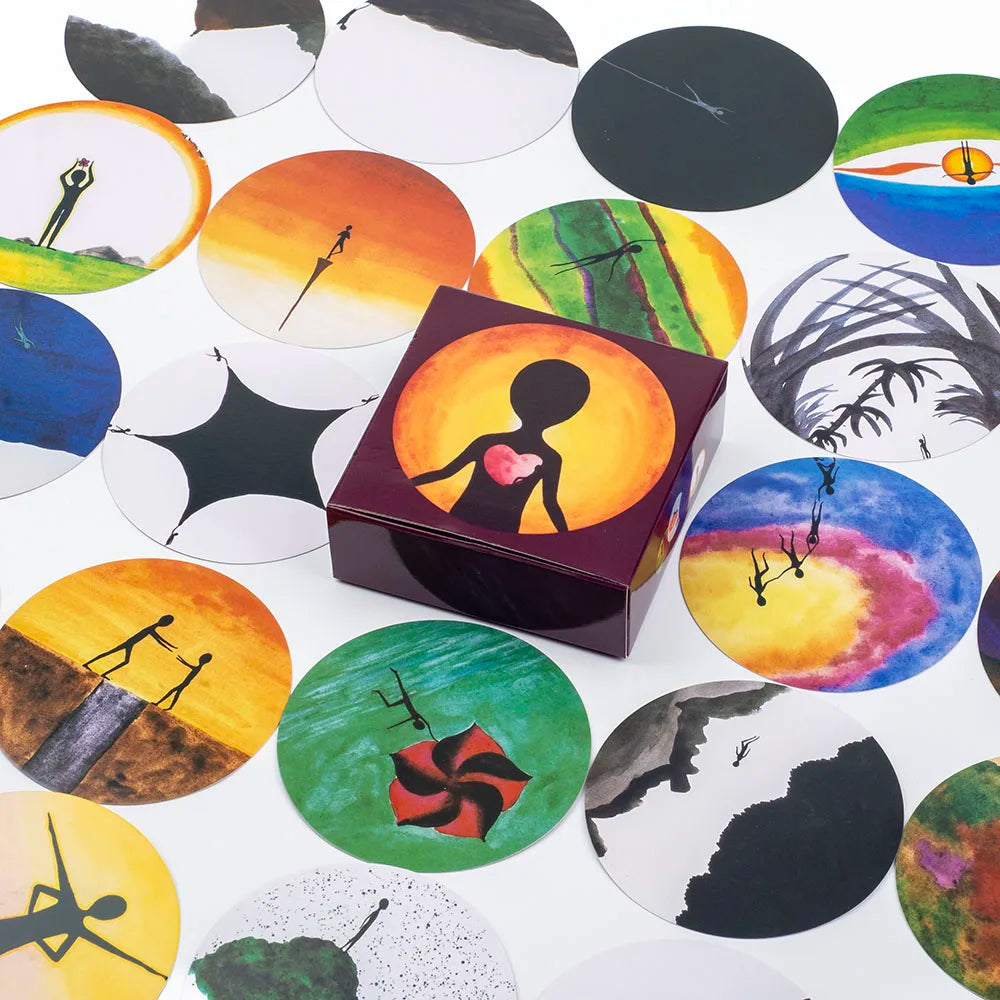 INUK 98 Cards Deck Psychology Board Game for Parties Tabletop Group Game 8.4x8.4CM Enhance Precognition Skills and Social