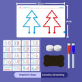 Hand-Brain Coordination Action Practice Development Set Used for Overall Brain Balance Attention Improvement Tool