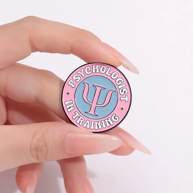 Psychology Collection Badges Enamel Pins Custom Mental Health Psychologist In Training Butterfly Brooch Lapel Badge Jewelry Gift