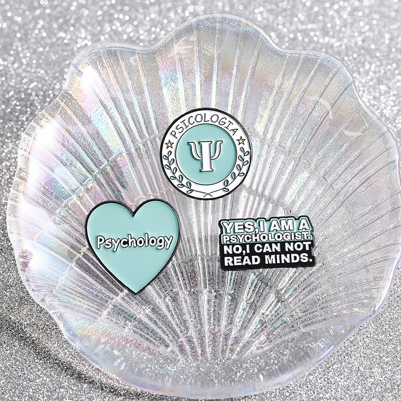 Psychology Enamel Pin Mental Health I'm Psychologist Metal Brooches Lapel Backpack Badge Jewelry Accessories Gifts For Friends