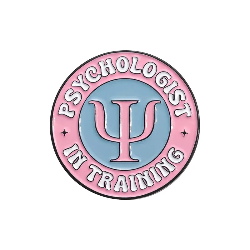 Psychology Collection Badges Enamel Pins Custom Mental Health Psychologist In Training Butterfly Brooch Lapel Badge Jewelry Gift