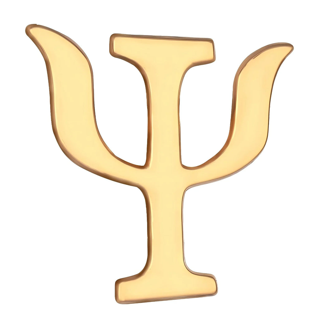 Psychology Symbol Enamel Metal Pins Psi Psyche Medical Brooch Lapel Badge Jewelry for Friends Psychologists Wholesale Gifts