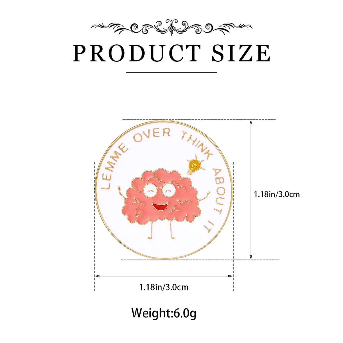 Harong Exquisite Brain Enamel Pins Brooch Medical Anatomy Cute Lapel Lanyard Bag Coat Badge Accessories Gift for Doctor Student