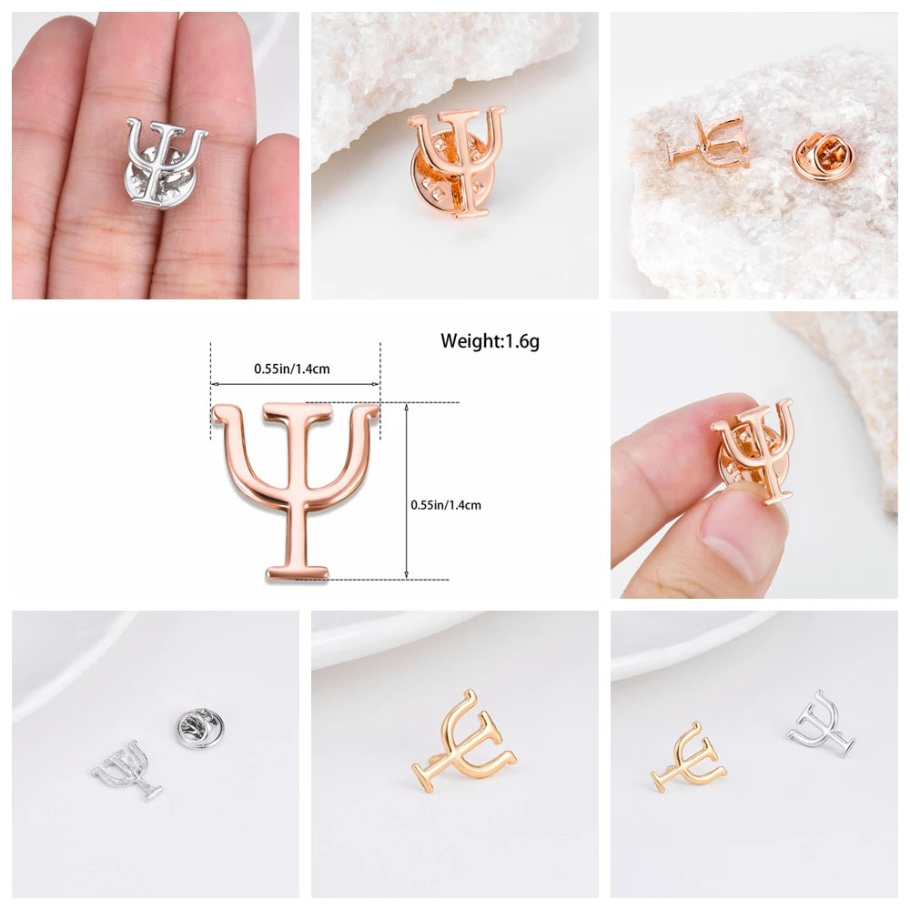 DCARZZ Psychology Psi Brooches Medical Charm Backpack Lapel Pins Badge Medicine Jewelry for Psychologist Doctor Nurse