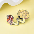 Harong Exquisite Brain Enamel Pins Brooch Medical Anatomy Cute Lapel Lanyard Bag Coat Badge Accessories Gift for Doctor Student
