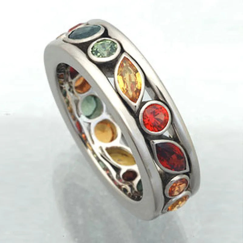 Women Magnetic Therapy Ring Torina Crystal Quartz Ionix for Weight Loss Lymph Drainage