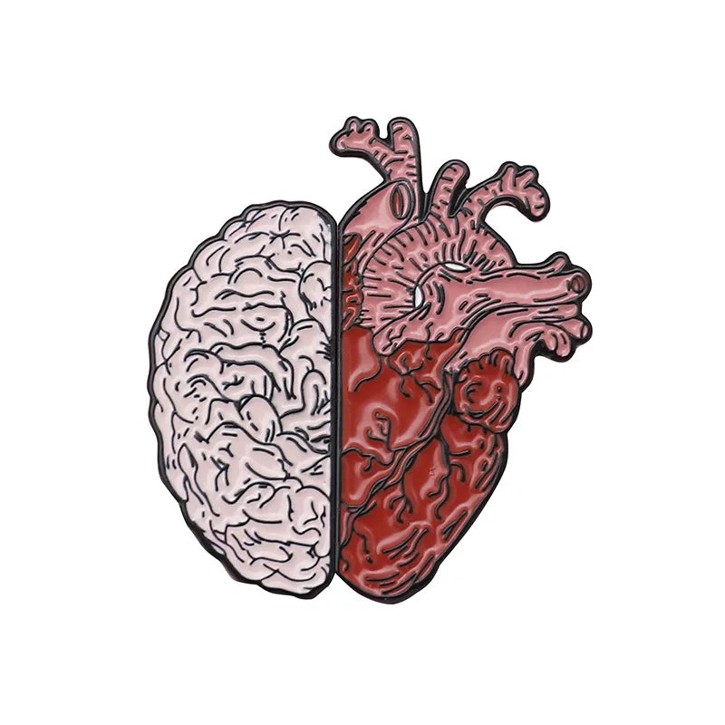 Harong Exquisite Brain Enamel Pins Brooch Medical Anatomy Cute Lapel Lanyard Bag Coat Badge Accessories Gift for Doctor Student