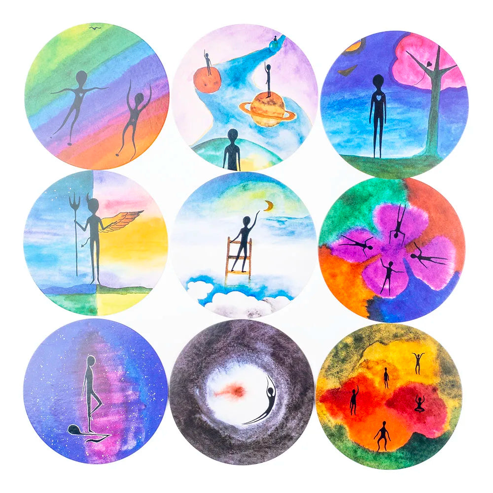 INUK 98 Cards Deck Psychology Board Game for Parties Tabletop Group Game 8.4x8.4CM Enhance Precognition Skills and Social