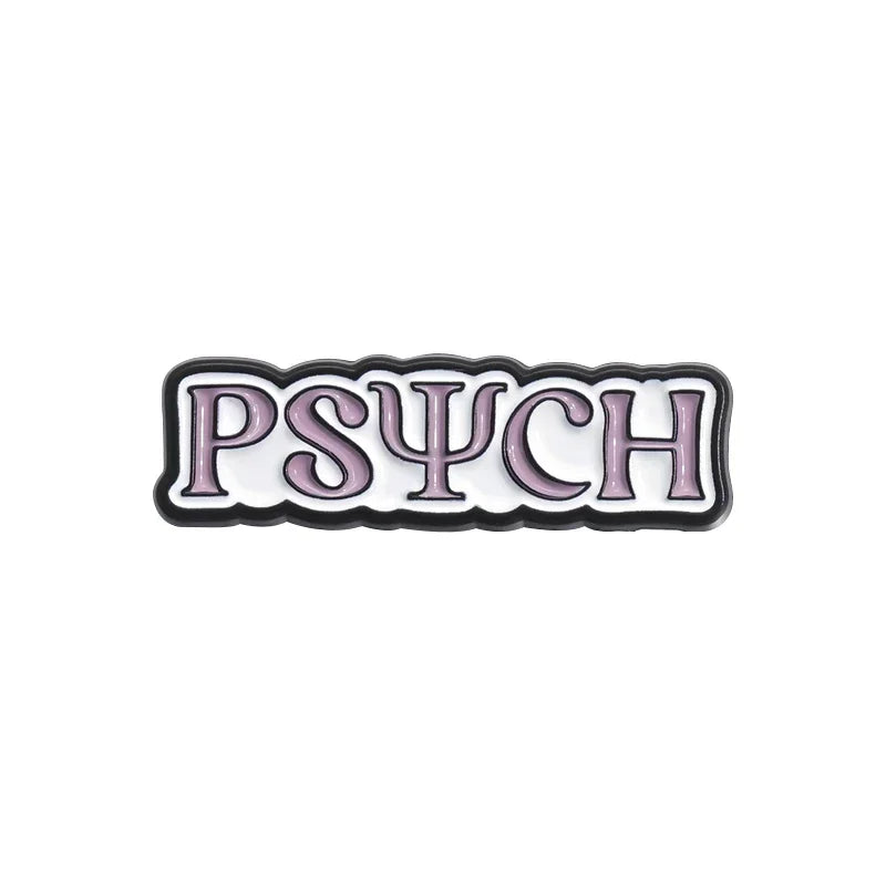 Psychology Collection Badges Enamel Pins Custom Mental Health Psychologist In Training Butterfly Brooch Lapel Badge Jewelry Gift