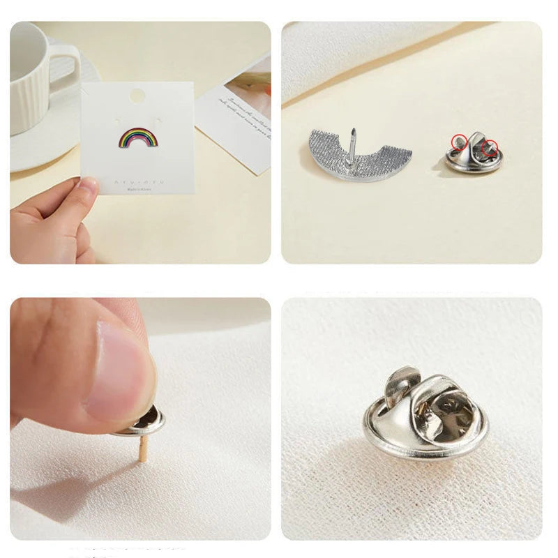 10-100Pcs Enamel Badges Pins Diversity Random Brooches Icons Plants Animal Fruit Pins On Backpack Clothes Hat Decor Accessories