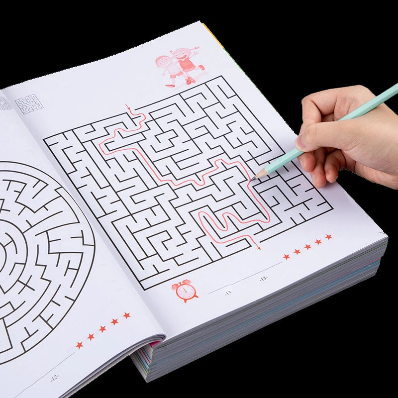 Maze Training Book, Used to Improve Concentration, a Puzzle Game Designed to Enhance Students' Thinking and Attention, an Intell