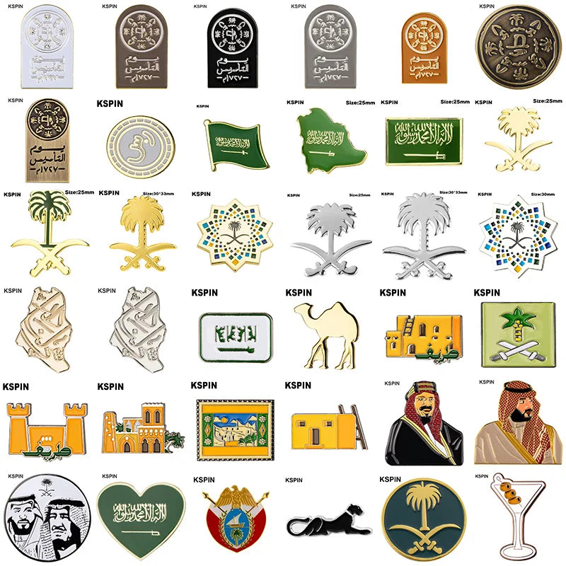 Saudi Arabia Flag Badge Flag Laple Pin Badges Flag Brooch