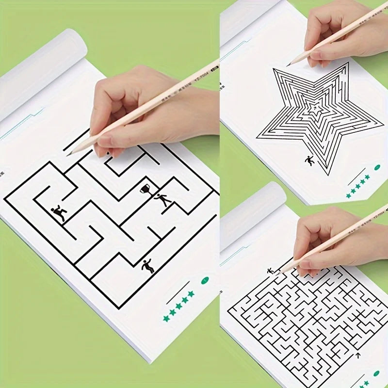 Maze Training Book, Used to Improve Concentration, a Puzzle Game Designed to Enhance Students' Thinking and Attention, an Intell