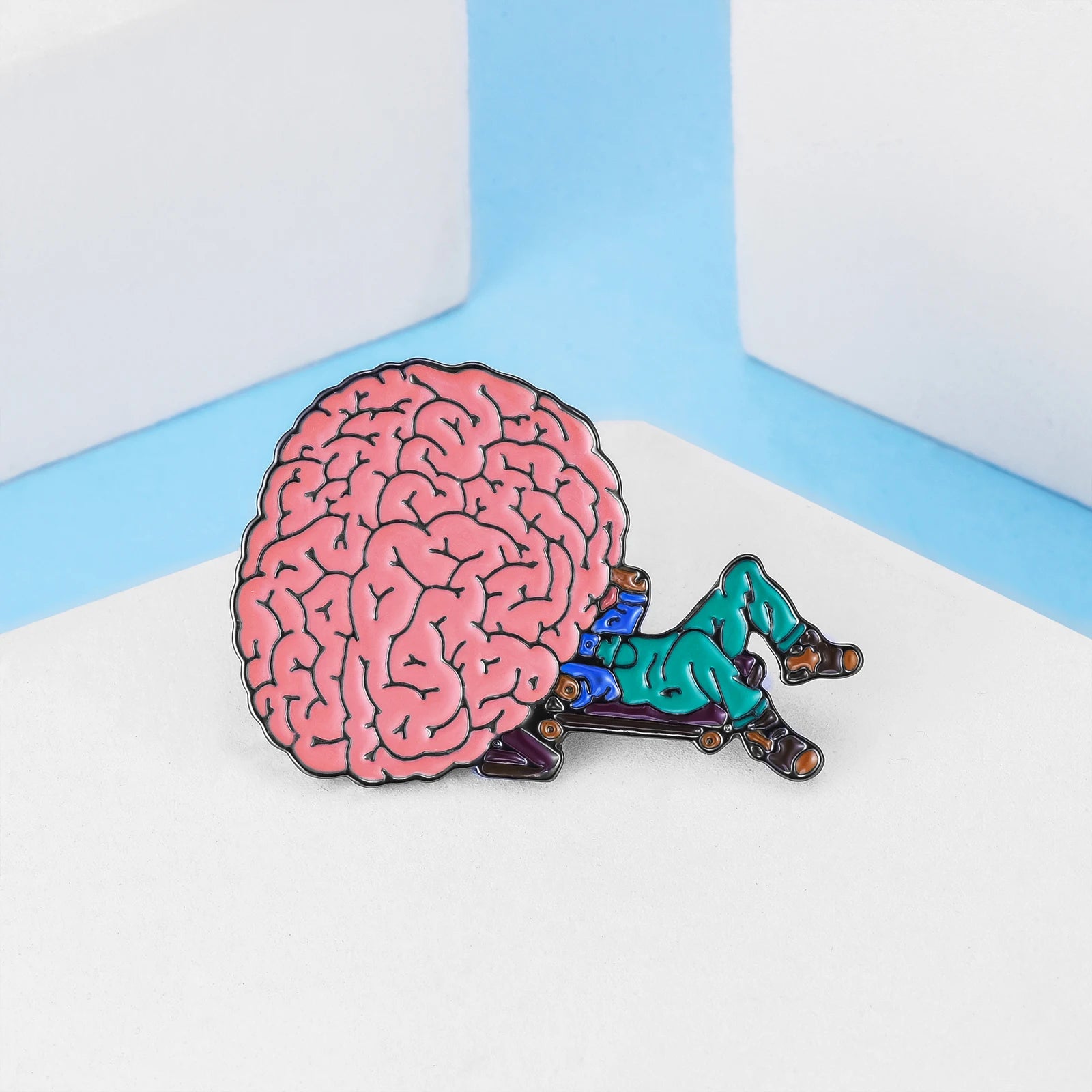 Harong Exquisite Brain Enamel Pins Brooch Medical Anatomy Cute Lapel Lanyard Bag Coat Badge Accessories Gift for Doctor Student