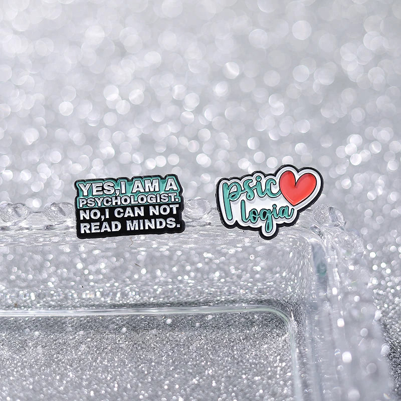 Psychology Enamel Pin Mental Health I'm Psychologist Metal Brooches Lapel Backpack Badge Jewelry Accessories Gifts For Friends